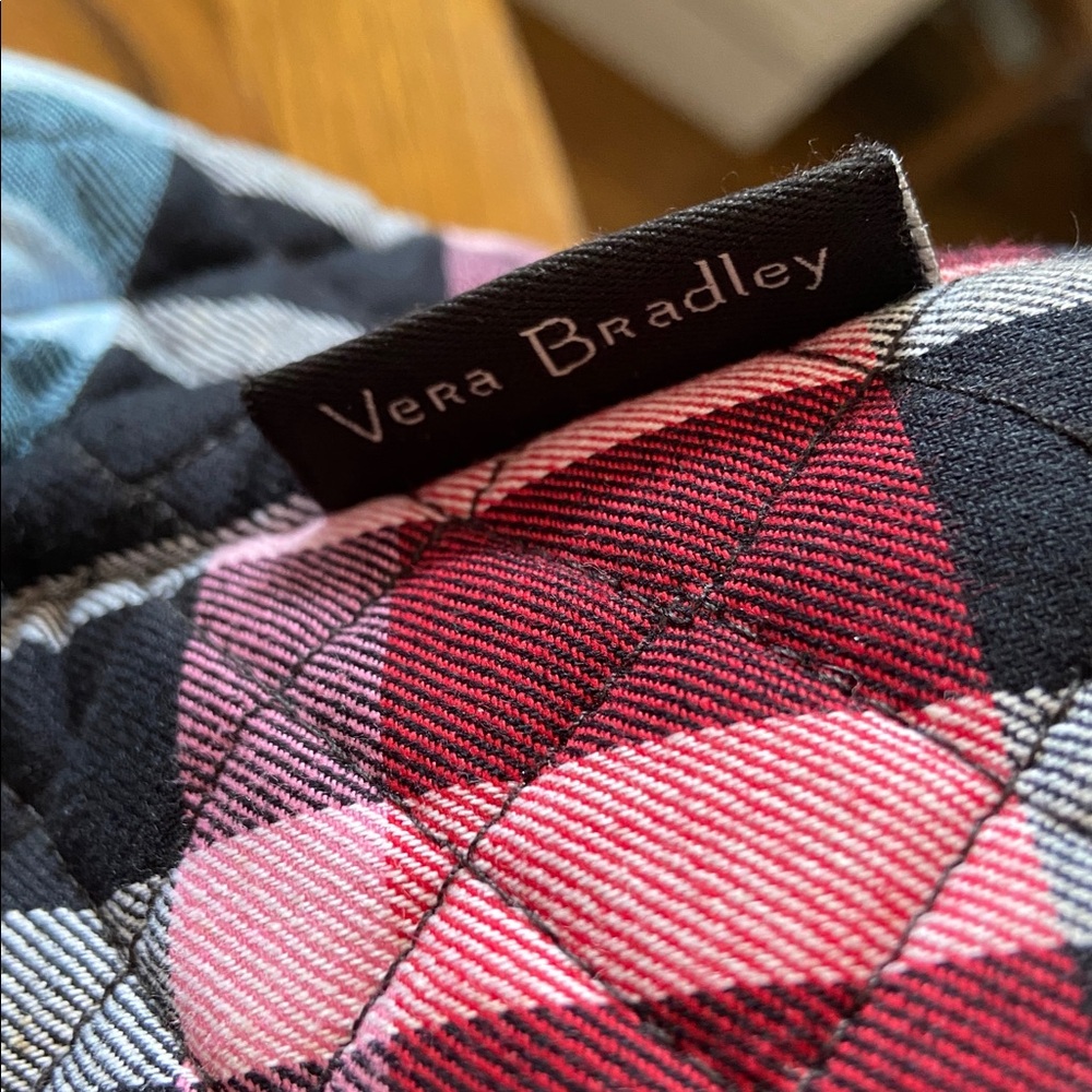 Vera Bradley Plaid Quilted Market Tote Bag - Picture 6 of 6
